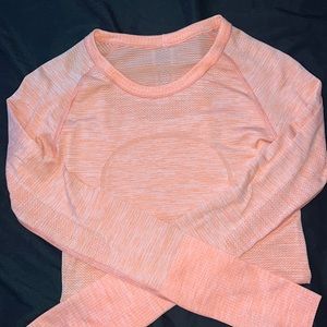 Lululemon Light Orange Long Sleeve Top